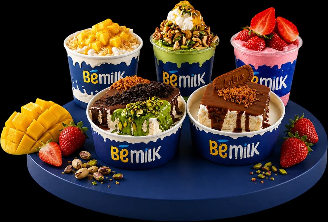 Frisch zubereitetes Be Milk Dessert