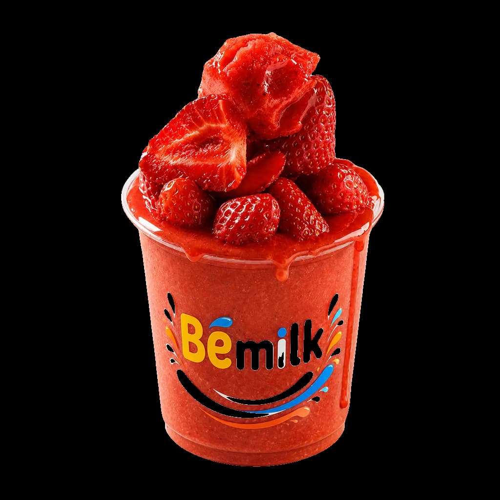 Bild von Iced Erdbeer-Drink - eiskalter Slushie von BeMilk